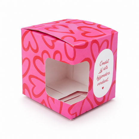 Hartjes Mokkendoosje – Roze Cadeaudoosje voor Mok