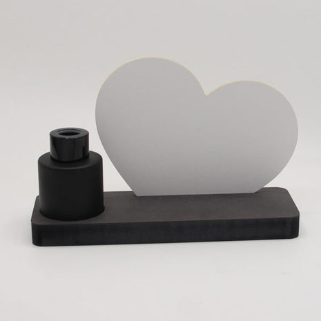 hartvorm sublimatie plankje met vaas decoratie cadeau