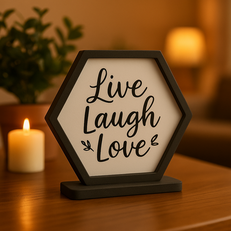 Houten fotolijst Hexagon met MDF inleg voor sublimatie - afbeelding 3