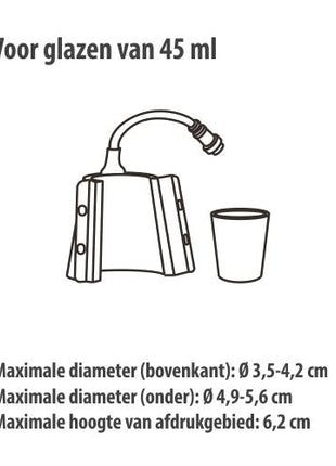hitte element 45ml glas tumblerpers sublimatie