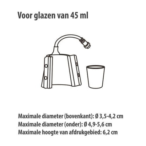 hitte element 45ml glas tumblerpers sublimatie