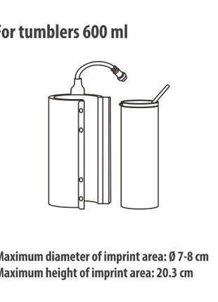 hitte element 600ml tumblerpers sublimatie 20oz