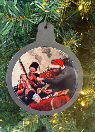 Ronde Sublimatie Kerstbal met – Blanco Kerstornament met Ophangoog