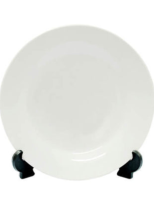 keramisch bord 27 cm sublimatie met standaard wit
