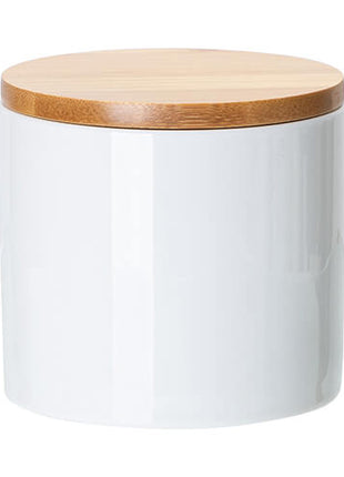 keramische container 480 ml met bamboe deksel voor sublimatie