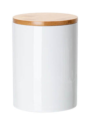 keramische container 750 ml met bamboe deksel voor sublimatie