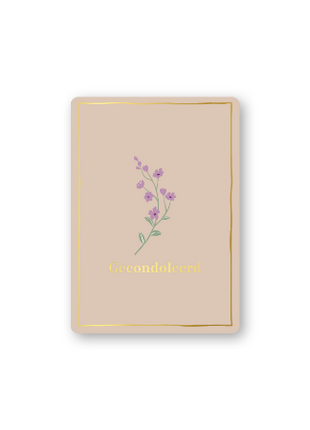 Cadeaukaartjes A7 - Gecondoleerd, 25 stuks