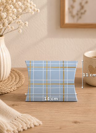 Gondeldoosje Grid Lichtblauw – 14 × 2,4 × 11 cm – Per Stuk