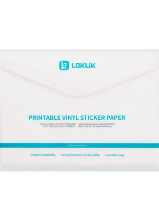loklik printable vinyl stickerpapier a4 mat 20 vellen