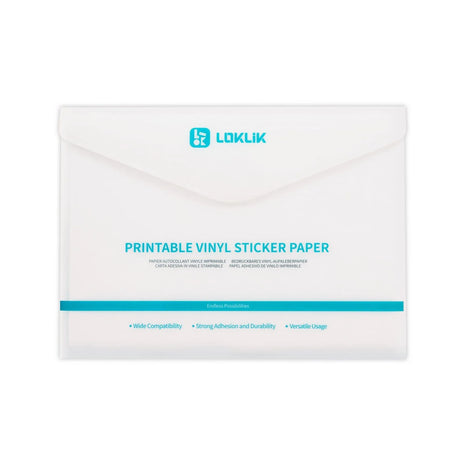loklik printable vinyl stickerpapier a4 mat 20 vellen