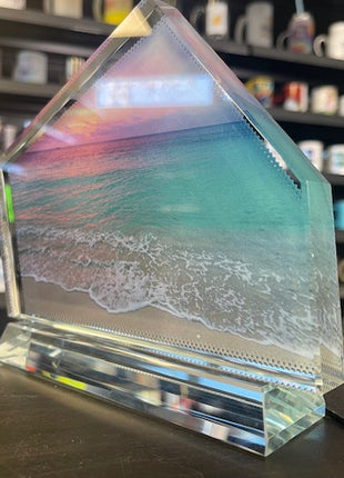 luxe kristal trofee met foto groot formaat cadeau