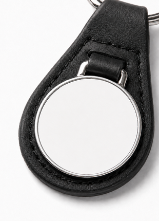 Metalen Sleutelhanger met Leren Detail voor Sublimatie – Verschillende Modellen (incl. plakplaatje & tape)