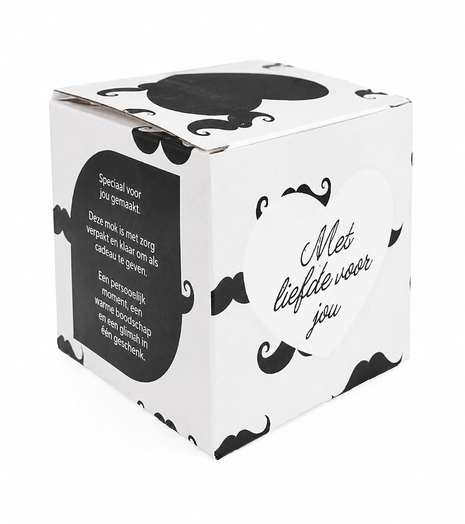 Mustache Mokkendoosje – Cadeaudoosje voor Mok