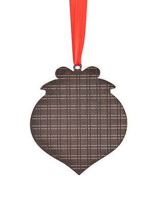 Metalen Kerstboomhanger Ovaal voor Sublimatie – Rood en Groen