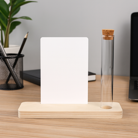 plankje met buisje en mdf sublimatie rechthoek houten decoratie