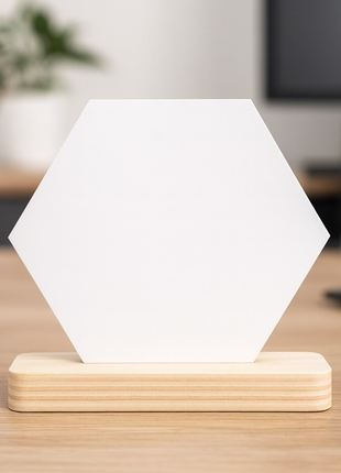 plankje met mdf sublimatie hexagon houten decoratie blanco