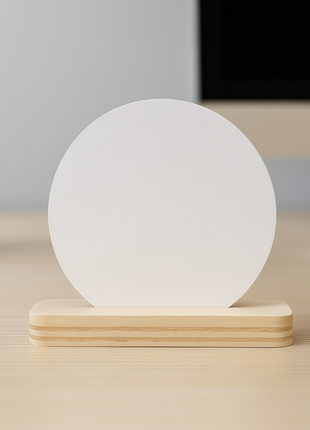 populierenhouten plankje met mdf sublimatie cirkel blanco product