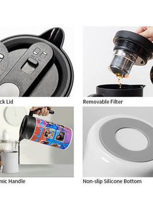 RVS Koffiekan / Theekan 1500ml voor Sublimatie – Dubbelwandig & Hittebestendig - afbeelding 8