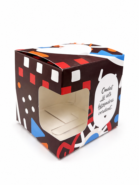 Retro Shapes Mokkendoosje – Kleurrijk Cadeaudoosje voor Mok