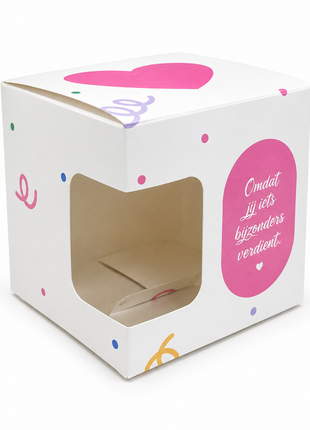 Roze Hart Mokkendoosje – Cadeaudoosje voor Mok