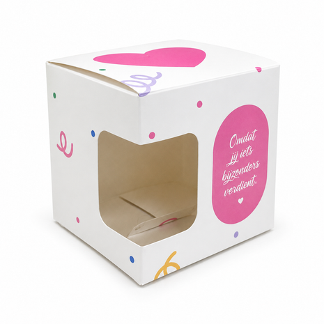 Roze Hart Mokkendoosje – Cadeaudoosje voor Mok