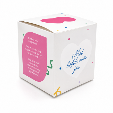 Roze Hart Mokkendoosje – Cadeaudoosje voor Mok