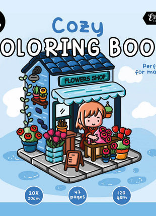 Studio Light • Essentials Coloring Book Cozy Flowers Shop 200x200x7mm 48 Sheets