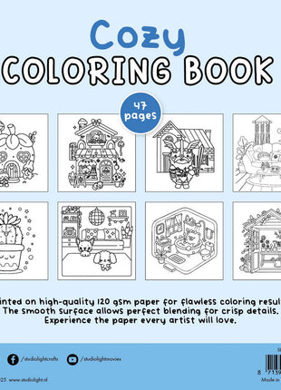 Studio Light • Essentials Coloring Book Cozy Flowers Shop 200x200x7mm 48 Sheets