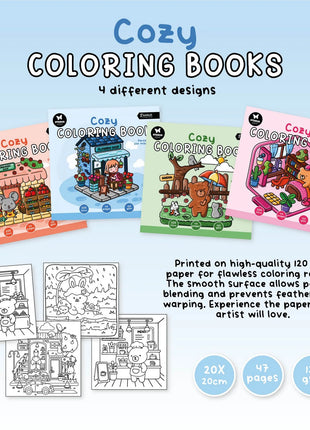 Studio Light • Essentials Coloring Book Cozy Flowers Shop 200x200x7mm 48 Sheets