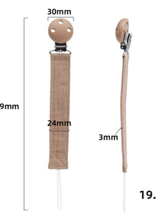 Speenkoord met clip, Rosebud