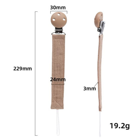Speenkoord met clip, Rosebud