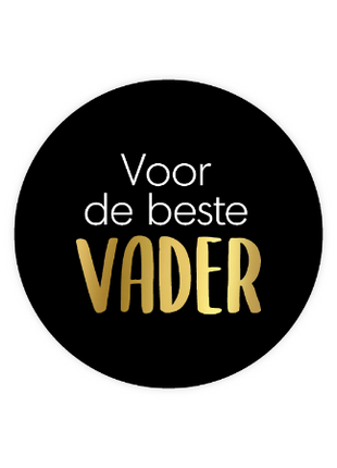 Voor de beste vader Stickers Rond 40 mm – 1 Varianten – Set van 75 Stuks