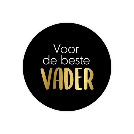 Voor de beste vader Stickers Rond 40 mm – 1 Varianten – Set van 20 Stuks