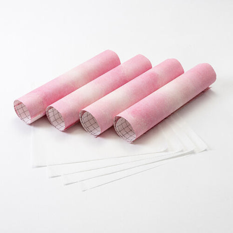 sublimatie folie wolken patroon blauw roze wit