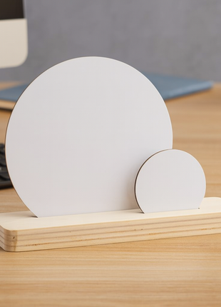 sublimatie plankje hout met 2 mdf cirkels gepersonaliseerd cadeau