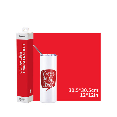sublimatie transferfolie rood 30x30 craft express