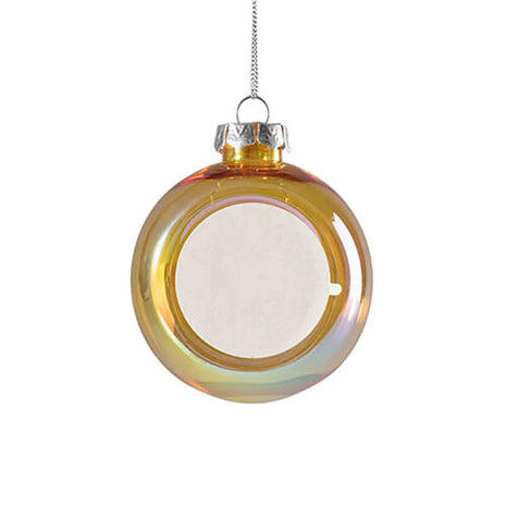 Transparante Plastic Kerstbal Ø 8 cm voor Sublimatie – Goud