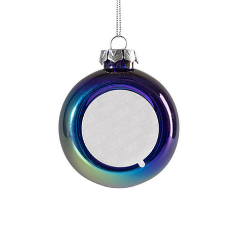 Transparante Plastic Kerstbal Ø 8 cm voor Sublimatie – Blauw