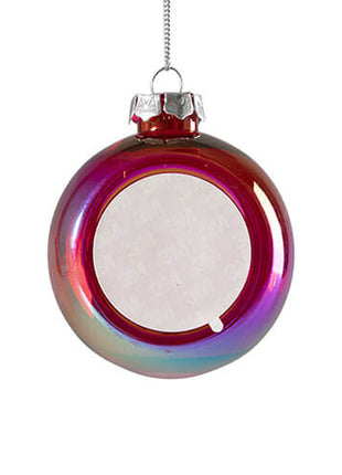 Transparante Plastic Kerstbal Ø 8 cm voor Sublimatie – Rood