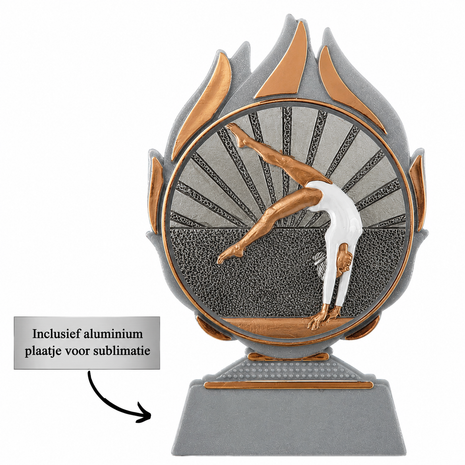 Gymnastiek Trofee Dames – Turnen Sportprijs Zilver  (Geschikt voor sublimatie)